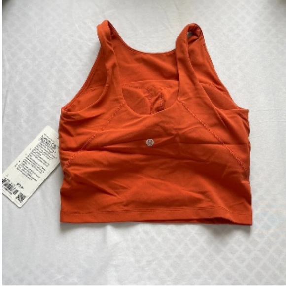 🍋🧡🍊NEW- Lululemon Alian high neck tank top in canyon orange - Picture 15 of 17